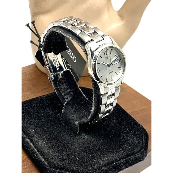 Citizen Women's Watch EQ0540-57A Quartz Silver Dial Day Date Petite 25mm Steel - Picture 13 of 13